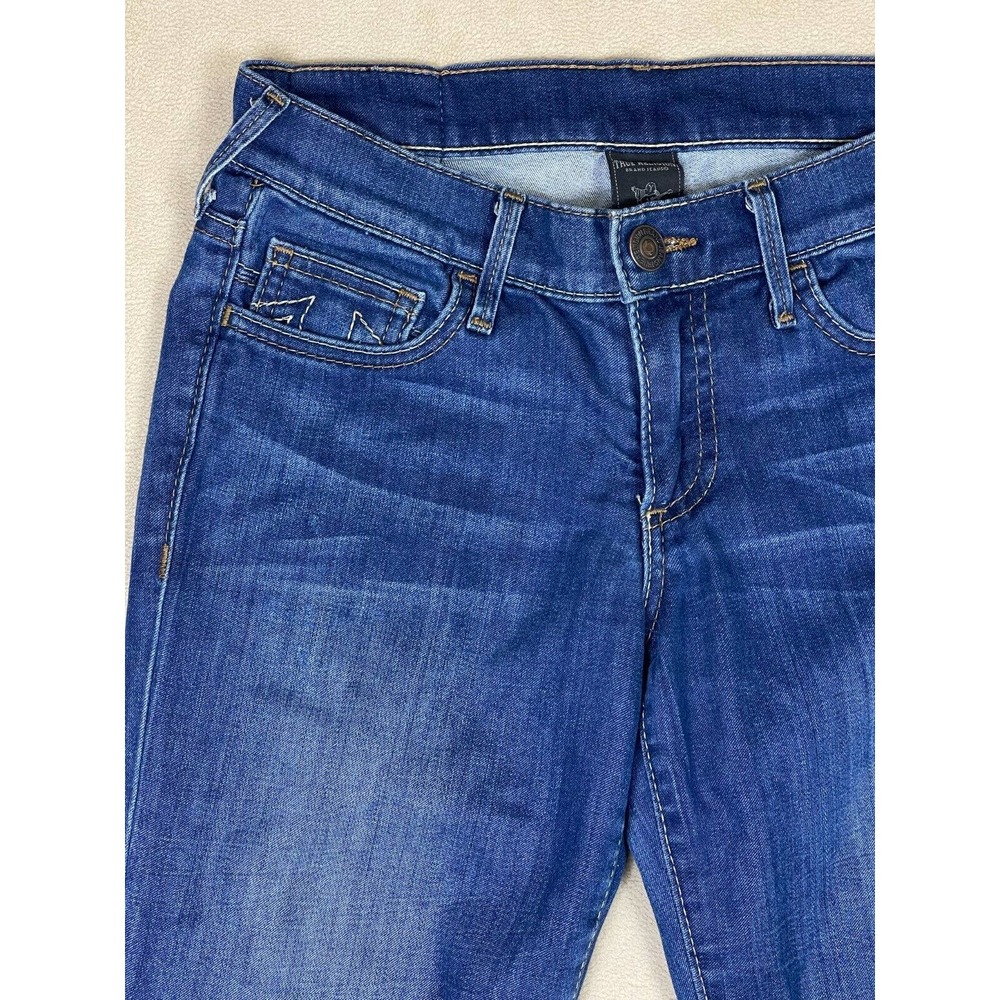 True Religion Victoria‎ Womens 26 Skinny Jeans Stretch Embroidered Regular Fit - Picture 2 of 11
